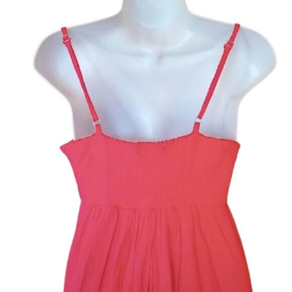 BUFFALO Orange Linen Blend Summer Dress Size Small - Picture 4 of 6